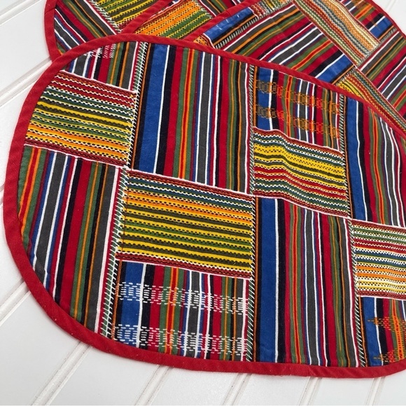 Begoro Maid Set of 4 Colorful African Print Oblong Placemats Made in Ghana - Picture 2 of 7